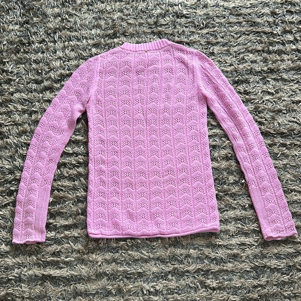MaxMara Pink Wool Cashmere Long-Sleeve Sweater, Size XS - Picture 6 of 7